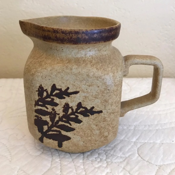 Square Brown POTTERY Creamer/Pitcher - Picture 2 of 7